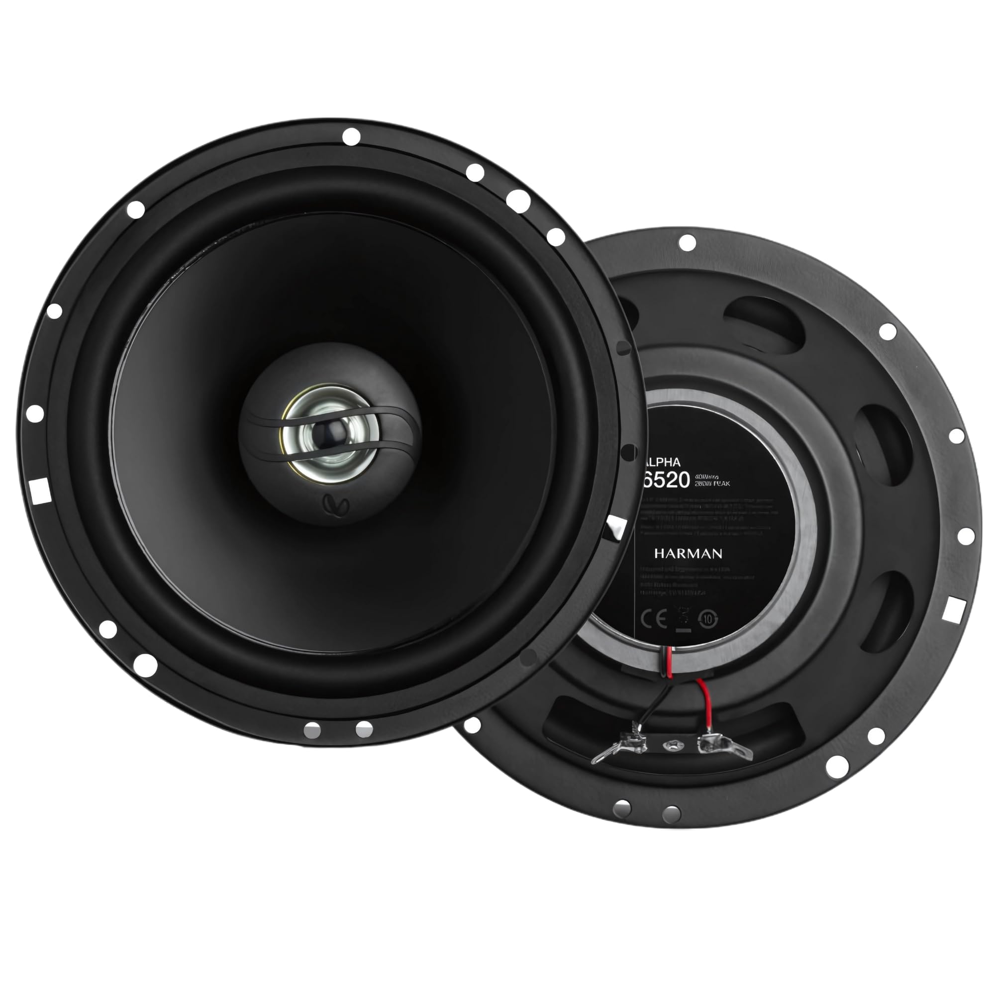 Infinity Alpha 6520F Car Speakers, 165mm 2-Way Coaxial, 320W Peak